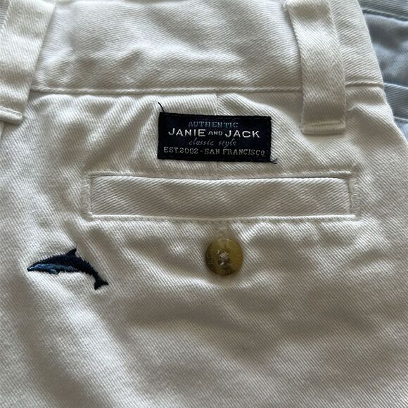 Janie and Jack Boys Toucan Twill Short Set of 2 Blue/White Nautical Size 2 T - Picture 11 of 14